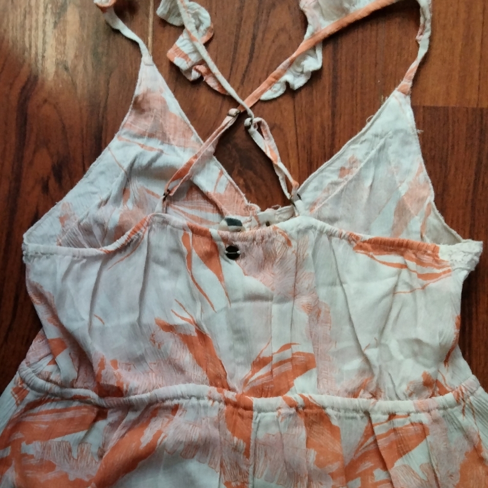 Roxy Vibrant Orange and White Maxi Dress - Picture 6 of 9